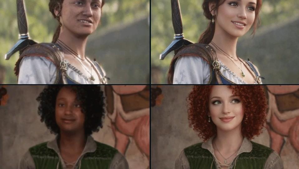 网友将《神鬼寓言4》NPC大妈改成黑美人 顺眼多了!