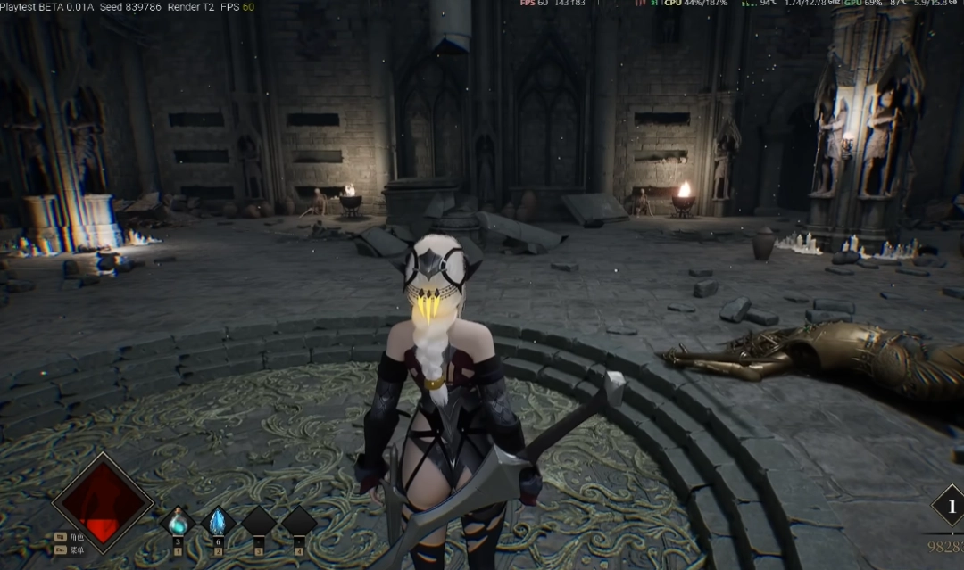 国产独立游戏《夜莺归笼》战斗测试:女角色死的越多穿的越少