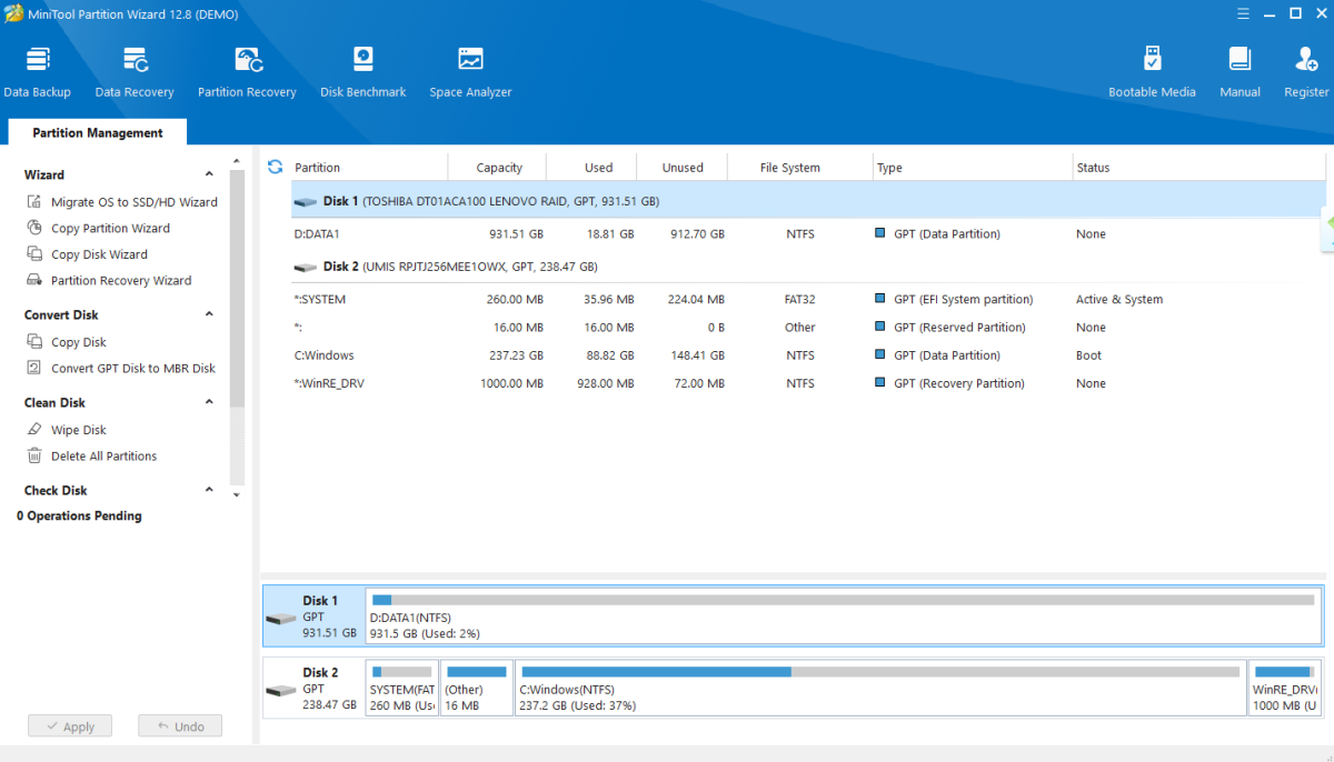 MiniTool Partition Wizard